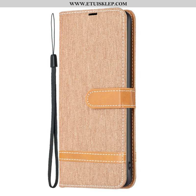 Etui Folio do Xiaomi 13 Lite z Łańcuch Tkanina Paska